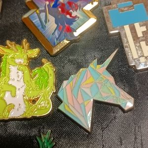 Pastel Rainbow Mosaic Unicorn Enamel Pin